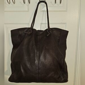 Gucci Brown Leather Bag Braided Handles